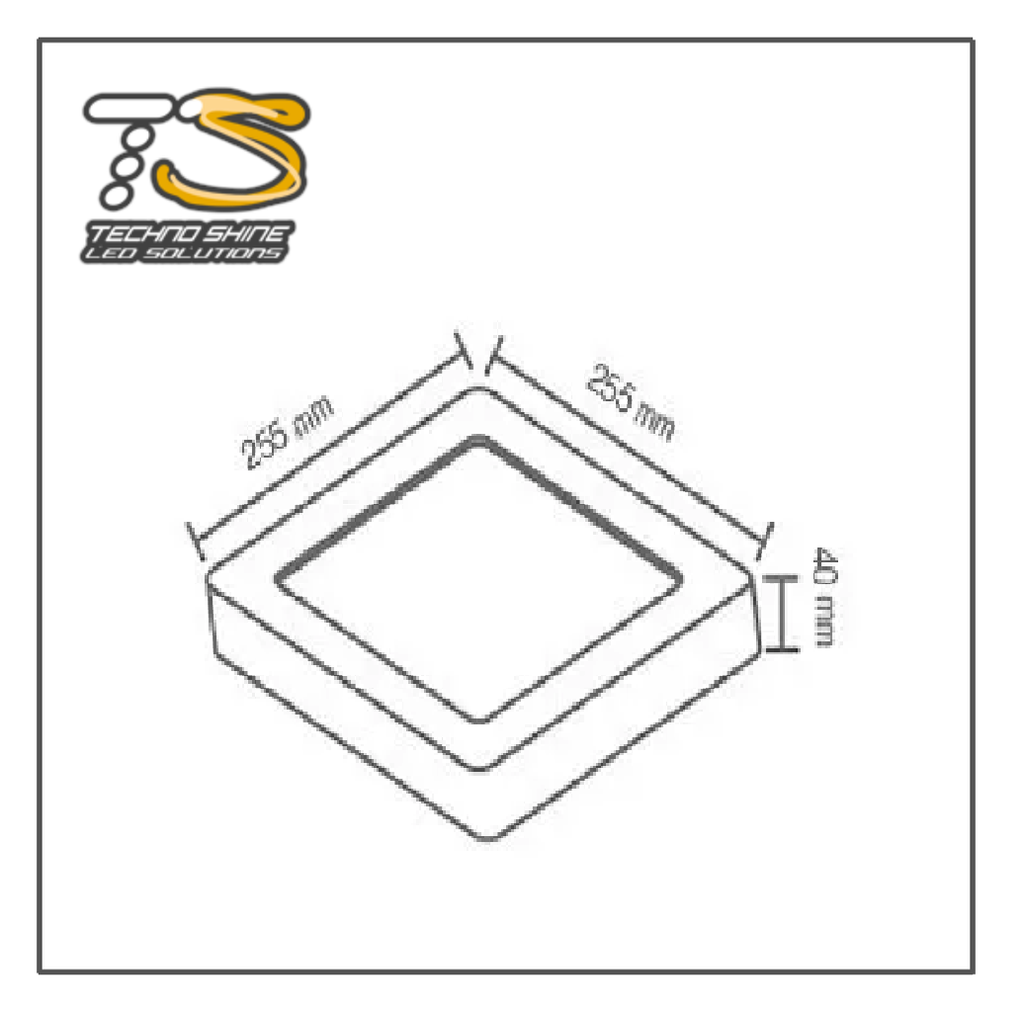 TSH- PANEL CUADRADO SOBREPONER 18W BLANCO FRIO  90-277 VAC