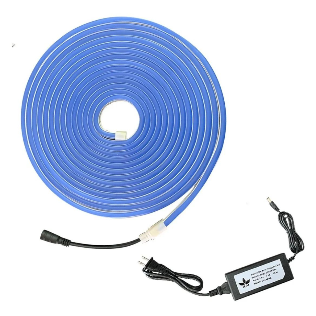 ILV - MANGUERA NEON FLEX 5M 2835 CON DRIVER AZUL