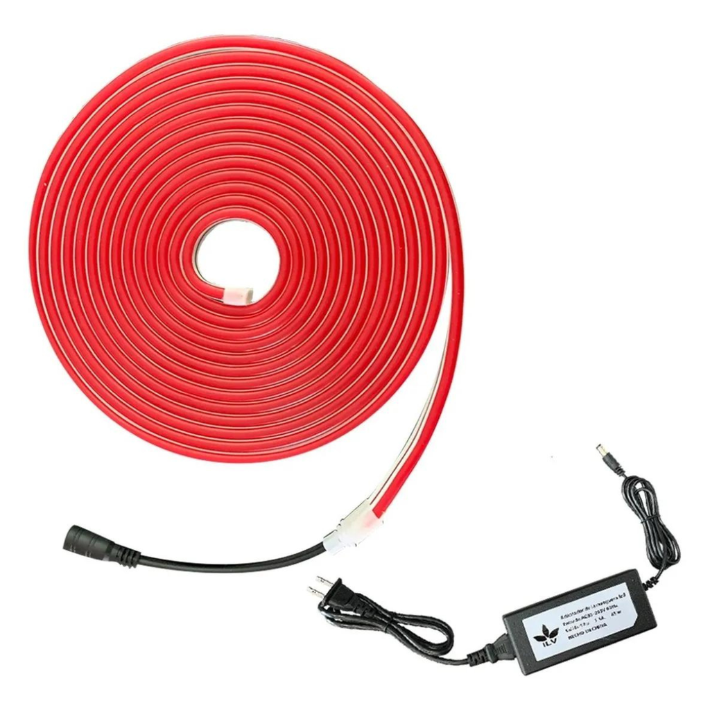 ILV - MANGUERA NEON FLEX 5M 2835 CON DRIVER ROJO