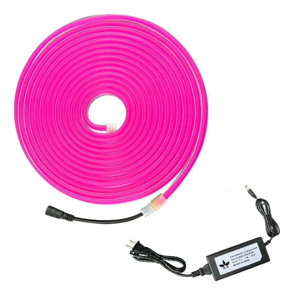 ILV - MANGUERA NEON FLEX 5M 2835 CON DRIVER ROSA