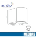 FULL- ARBOTANTE NEGRO PARED EXTERIOR CON FOCO LED ADE-003 BLANCO FRÍO 6W