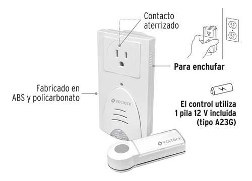 TRU- TIMBRE INALAMBRICO CON CLAVIJA ALCANCE 50M