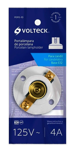 TRU- SOQUET DE PORCELANA PARA CANDÍL E12 VOLTECK