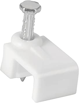 TRU- GRAPA PARA CABLE PLANO 10 MM BLANCA BOLSA 20 PZAS VOLTECK