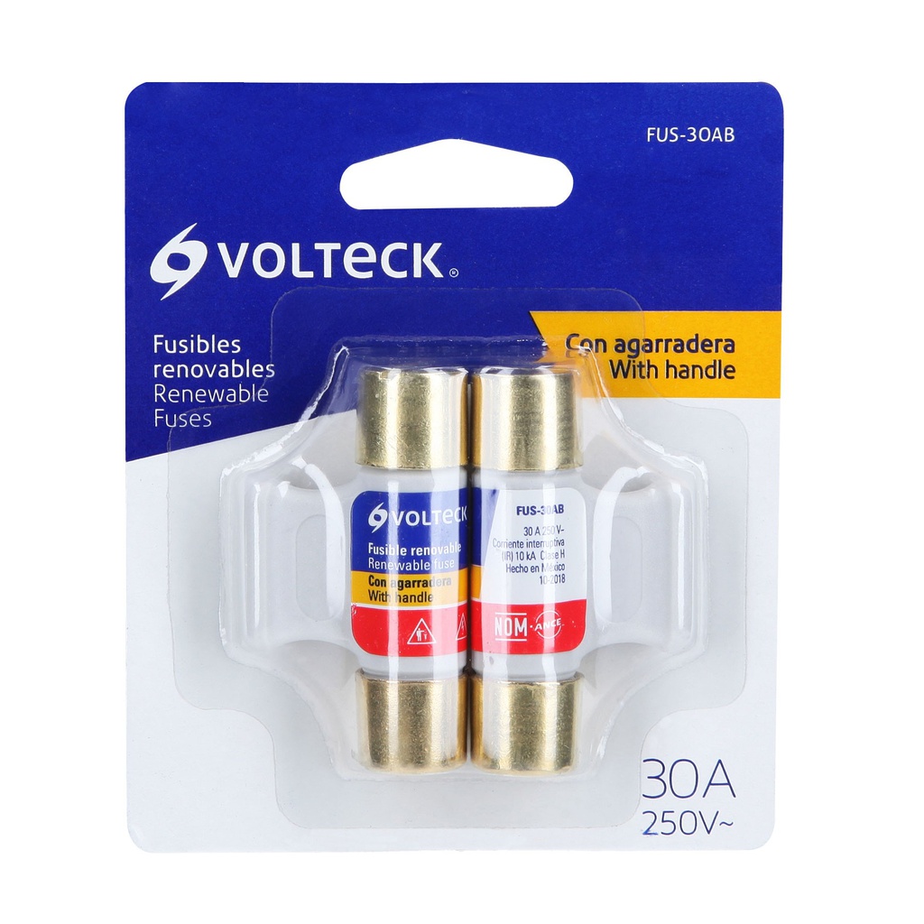 TRU- 1 PZA FUSIBLE 30A CON AGARRADERA EN BLISTER VOLTECH