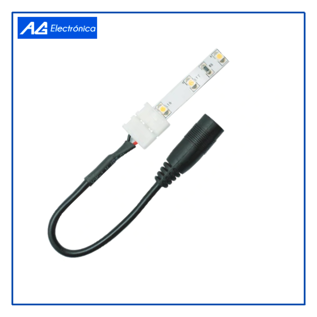 AGE- CONECTOR 8MM C/JACK 5.1MM PARA TIRA LED 3528/2835