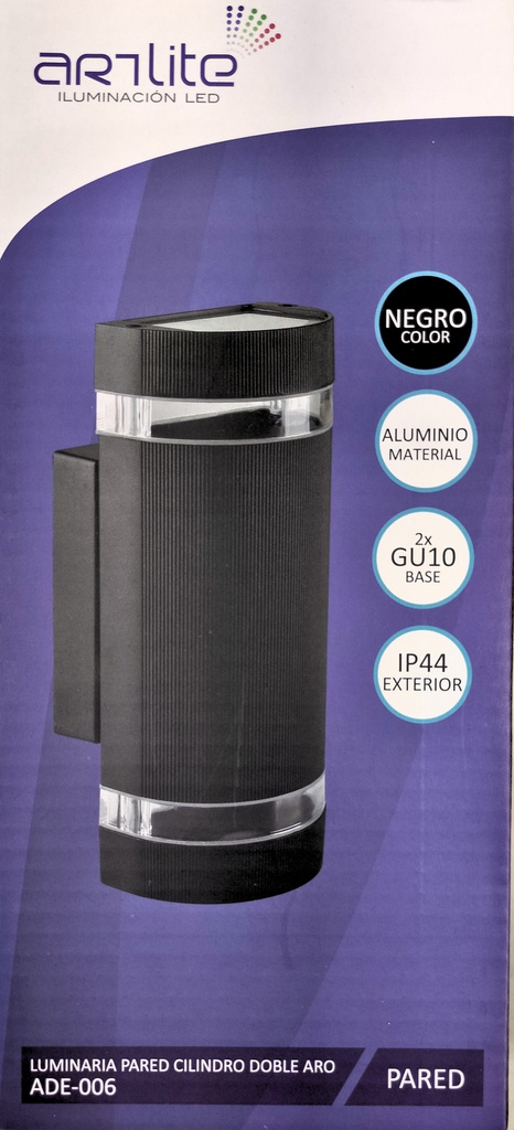 INN- LUMINARIA PARED DOBLE ARO EXTERIOR GU10