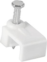 TRU- GRAPA PARA CABLE PLANO 10 MM BLANCA BOLSA 20 PZAS VOLTECK