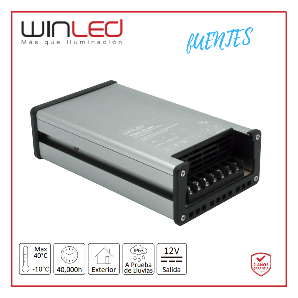 WIN- FUENTE PODER SLIM AL CD 12V 350W EXTIP67