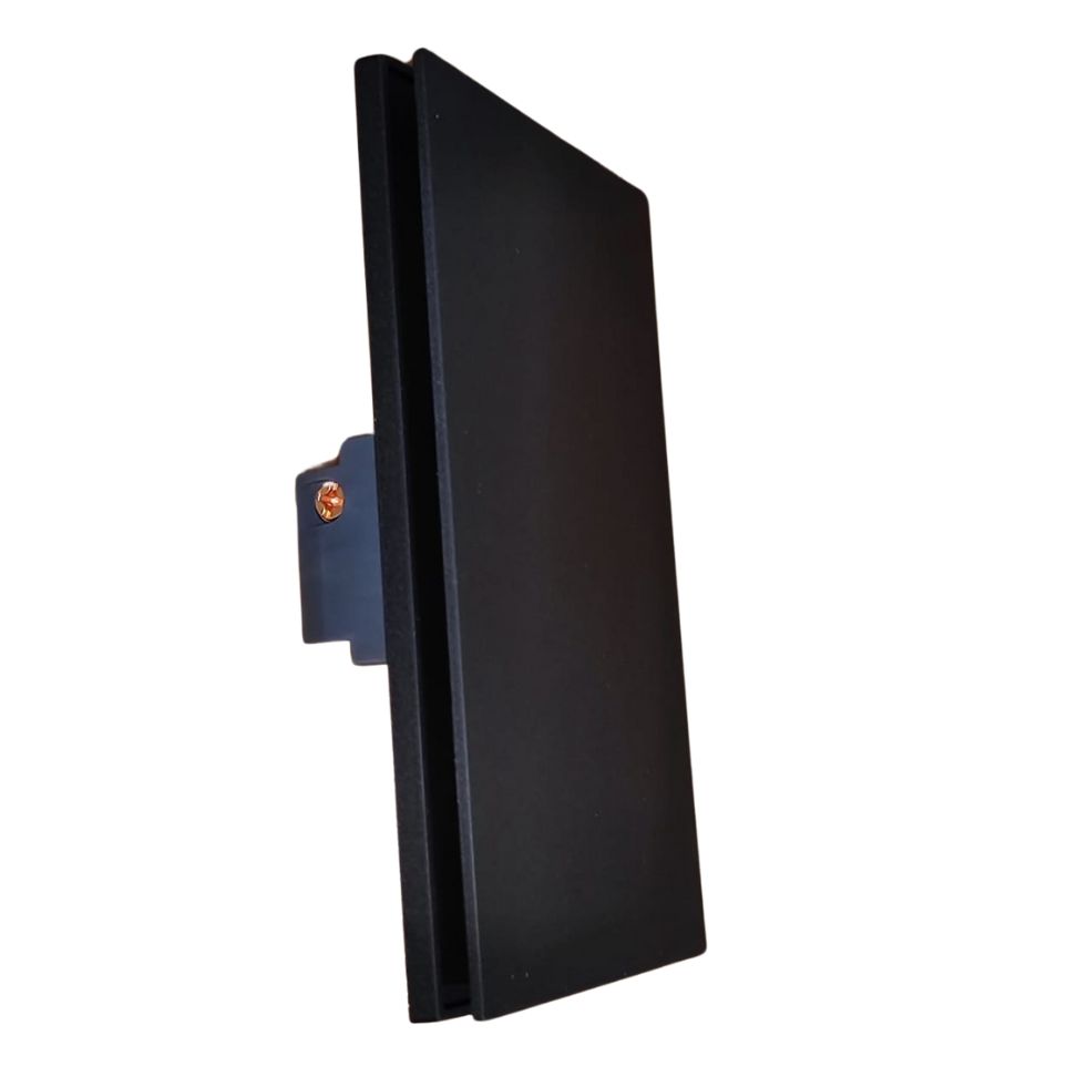 INN - PLACA LUXURY APAGADOR DE 1 INTERRUPTOR 3 VÍAS COLOR NEGRO