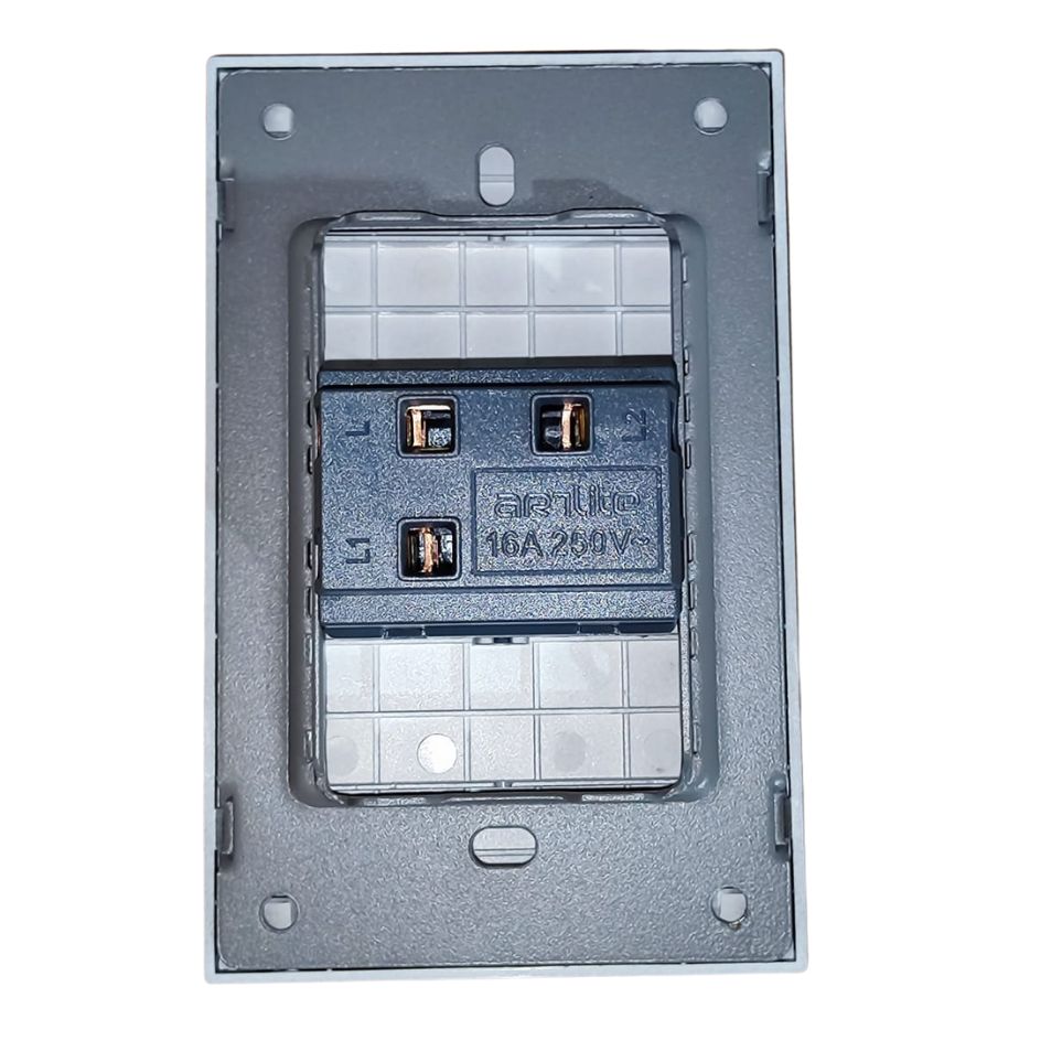 INN - PLACA LUXURY APAGADOR DE 1 INTERRUPTOR 3 VÍAS COLOR NEGRO