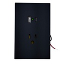 INN - PLACA LUXURY DE CONTACTO DOS SALIDAS USB TIPO A Y TIPO C COLOR NEGRO