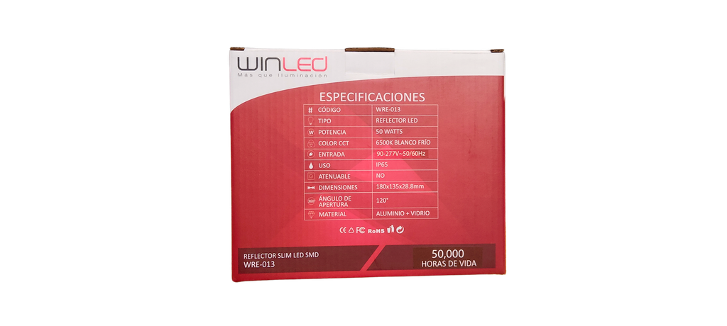 WIN- REFLECTOR SLIM LED 50W SMD BLANCO FRÍO