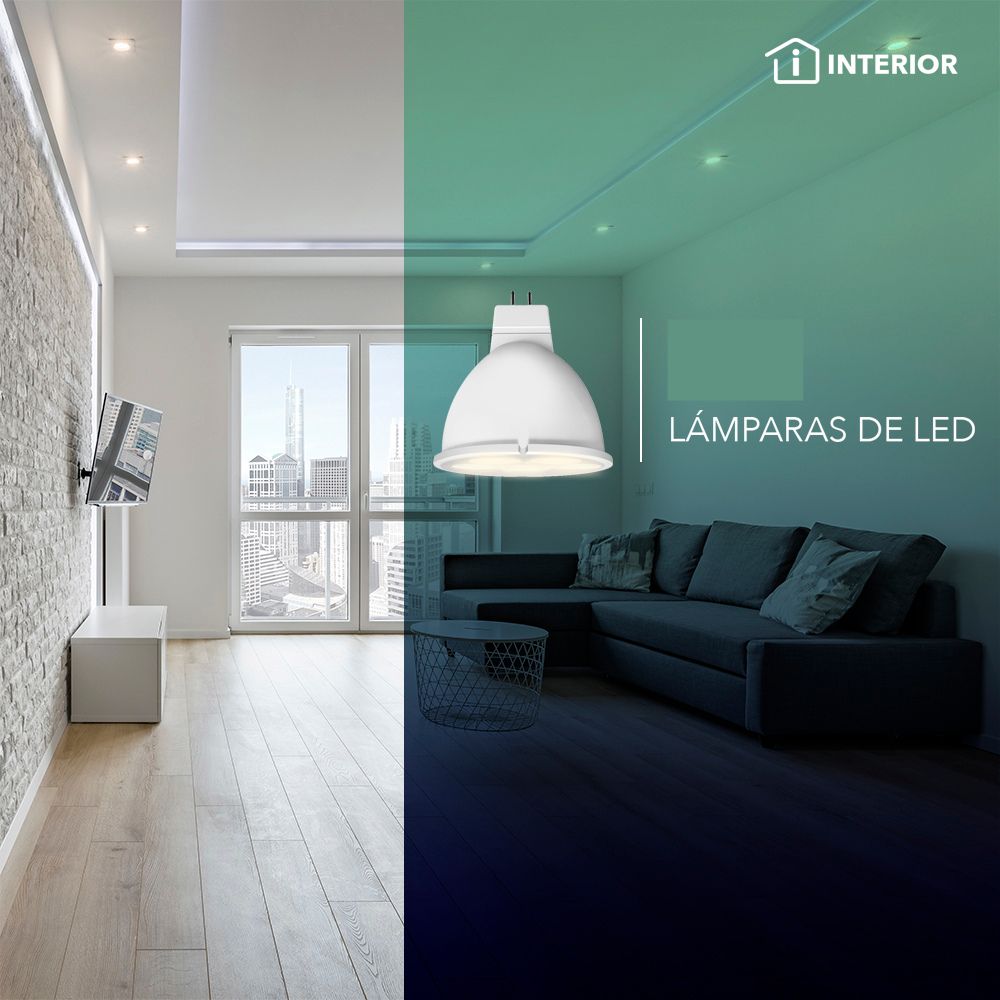 AKS- FOCO LED MR16 3W LUZ BLANCA - 127, CAJA COLOR