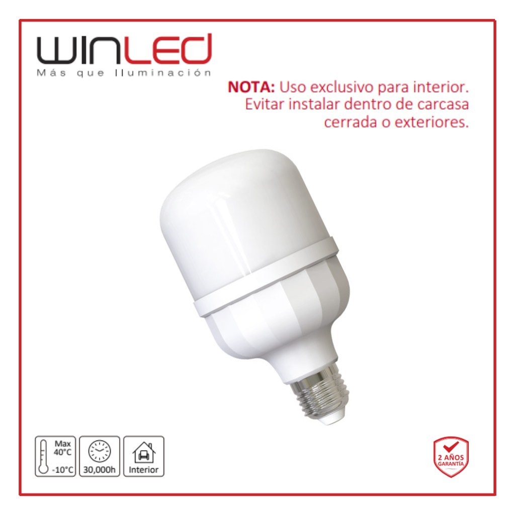 WIN- LÁMPARA INDUSTRIAL LED E26 20W B. FRÍO