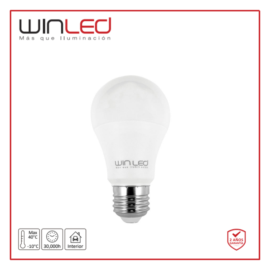 WIN- LÁMPARA LED BULBO E26 5W BLANCO CÁLIDO