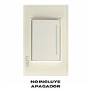 LCK- PLACA METÁLICA DE 3 MÓDULOS COLOR HUESO