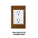 LCK- PLACA METÁLICA DE 3 MÓDULOS COLOR MADERA CEREZO (CLARO)