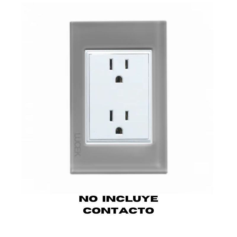 LCK- PLACA METÁLICA DE 3 MÓDULOS COLOR GRIS