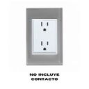 LCK- PLACA METÁLICA DE 3 MÓDULOS COLOR GRIS