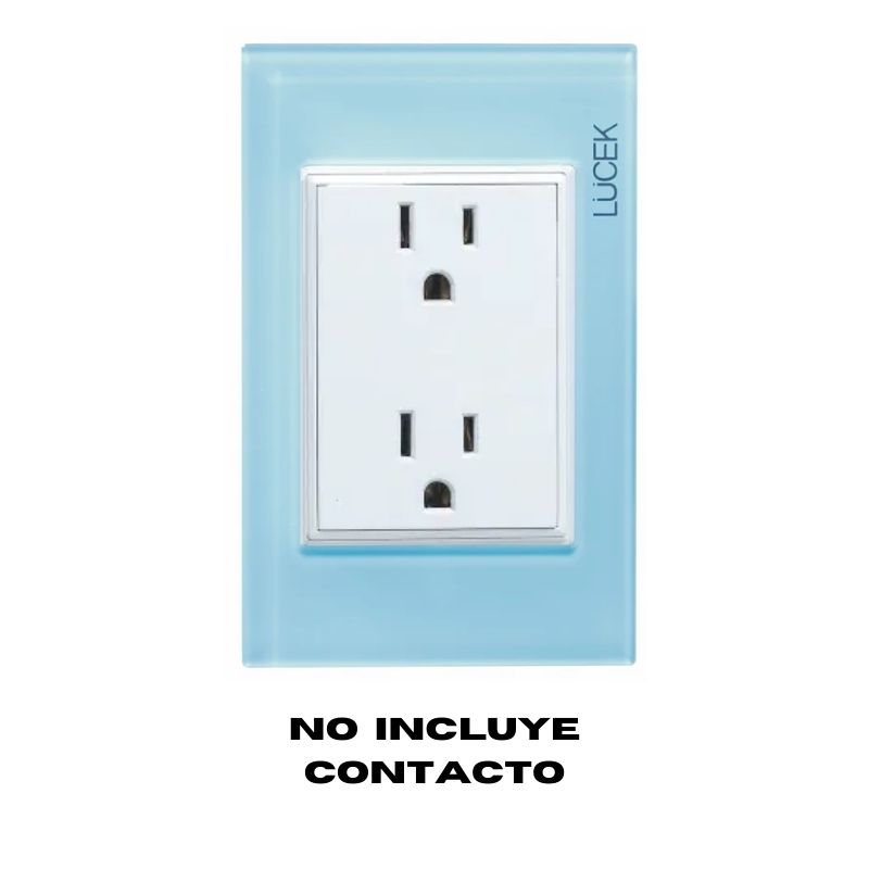 LCK- PLACA METÁLICA DE 3 MÓDULOS COLOR AZUL CIELO