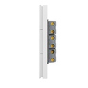 LCK - PLACA PLANA CON 3 INTERRUPTORES DE ESCALERA DE 1 MODULO FLAT BLANCO