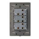 LCK - PLACA PLANA CON 3 INTERRUPTORES DE ESCALERA DE 1 MODULO FLAT BLANCO