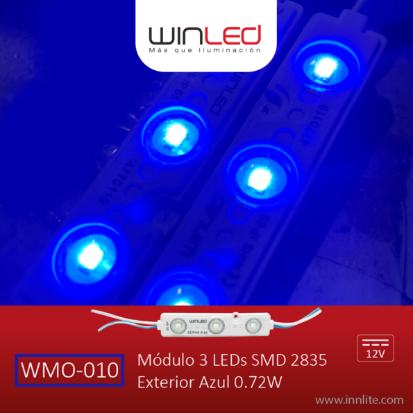 WIN- MÓDULO 3 LEDS SMD2835 AZUL EXTERIOR