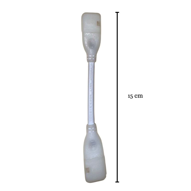 WIN- CONECTOR EXTENSIÓN MANGUERA LED COB 15CM EXTERIOR KIT 2PZAS