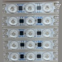 10pz  Módulos 3 Led P/ Exterior C/ Lupa 110V Frio estructura transparente
