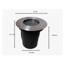 GEO- EMPOTRADO ACERO INOXIDABLE 19 CM