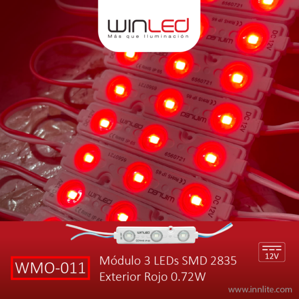 WIN- MÓDULO 3 LEDS SMD2835 ROJO EXTERIOR