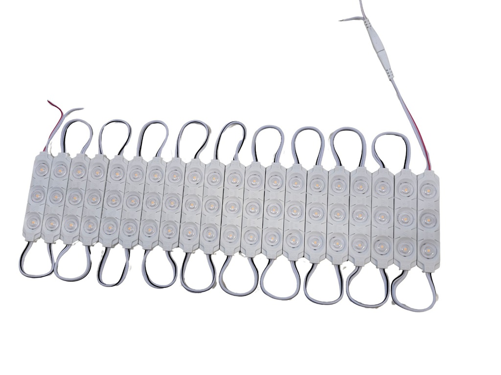 100pz Módulos 3 Led P/ Exterior C/ Lupa 110v Calido Directo