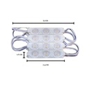 10pz Módulos 3 Led P/ Exterior Con Lupa 110v Directo Blanco cálido