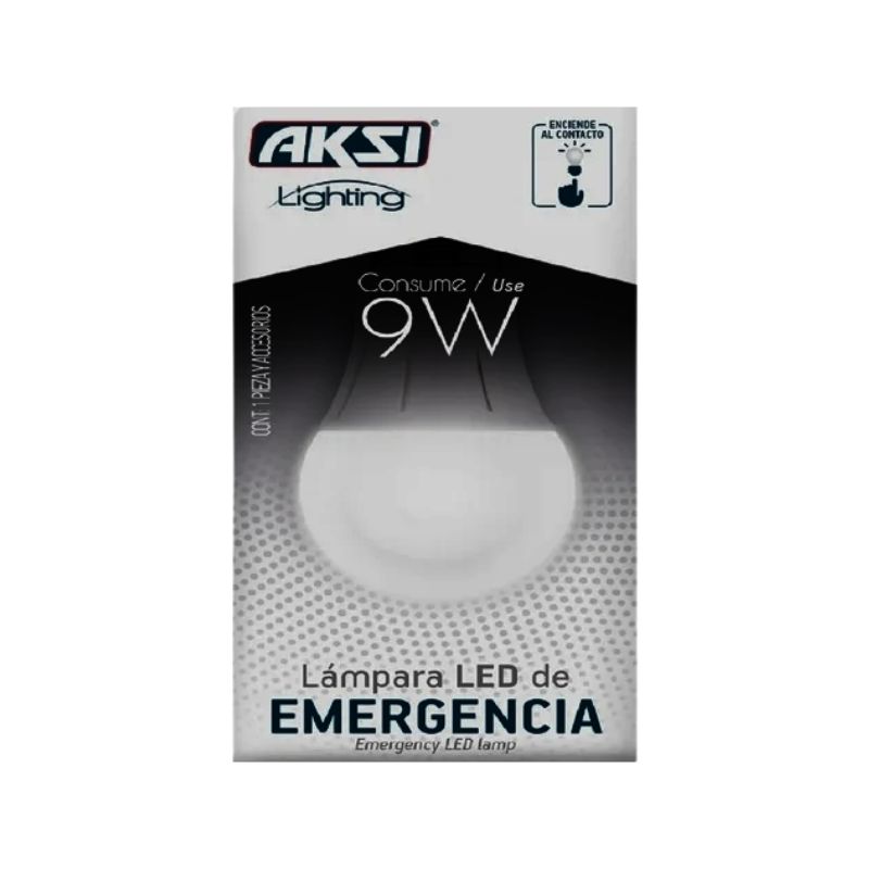 AKS-  FOCO LED 9W DE EMERGENCIA LUZ BLANCA