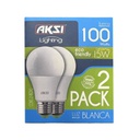 AKS- FOCO LED 2 PACK 15W ECO LUZ BLANCA
