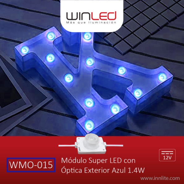 WIN- MÓDULO SÚPER LED CON ÓPTICA 1.4W AZUL