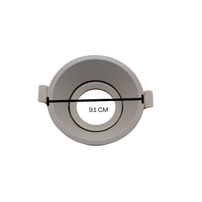 INN- EMPOTRABLE ARO METÁLICO DIRIGIBLE PROFESIONAL BLANCO INTERIOR BASE GU10