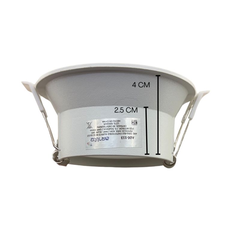 INN- EMPOTRABLE ARO METÁLICO DIRIGIBLE PROFESIONAL BLANCO INTERIOR BASE GU10