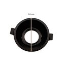 INN- EMPOTRABLE ARO METÁLICO DIRIGIBLE PROFESIONAL NEGRO INTERIOR BASE GU10