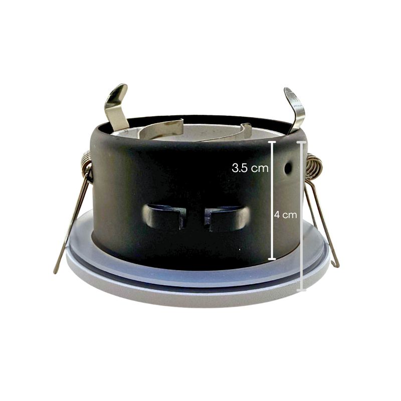 INN- EMPOTRABLE ARO METÁLICO FIJO PROFESIONAL BLANCO EXTERIOR IP65 BASE GU10