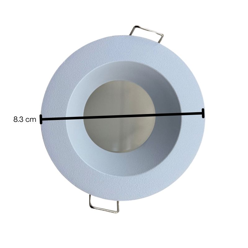 INN- EMPOTRABLE ARO METÁLICO FIJO PROFESIONAL BLANCO EXTERIOR IP65 BASE GU10