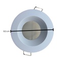 INN- EMPOTRABLE ARO METÁLICO FIJO PROFESIONAL BLANCO EXTERIOR IP65 BASE GU10