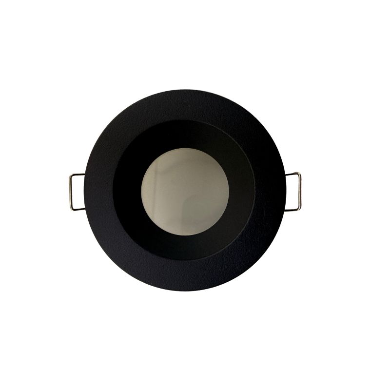 INN- EMPOTRABLE ARO METÁLICO FIJO PROFESIONAL NEGRO EXTERIOR IP65 BASE GU10