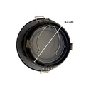 INN- EMPOTRABLE ARO METÁLICO FIJO PROFESIONAL NEGRO EXTERIOR IP65 BASE GU10