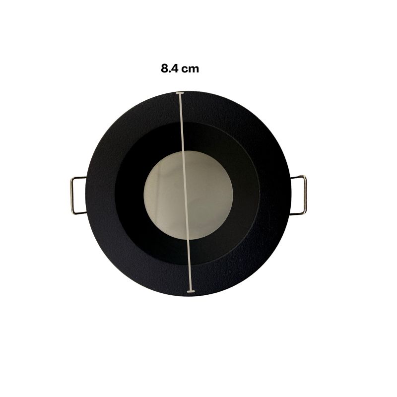 INN- EMPOTRABLE ARO METÁLICO FIJO PROFESIONAL NEGRO EXTERIOR IP65 BASE GU10