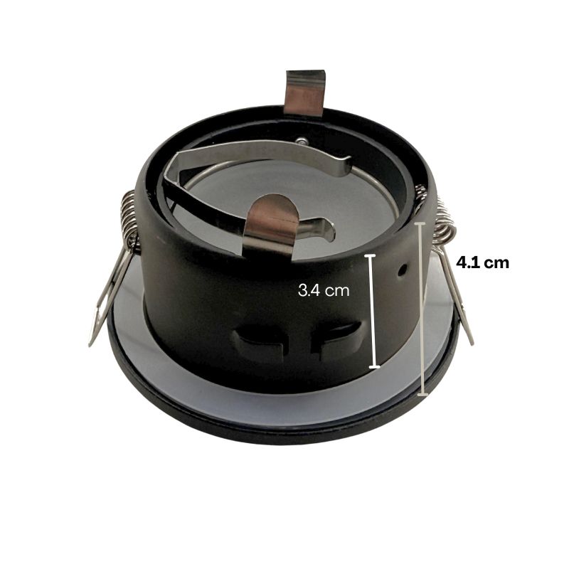 INN- EMPOTRABLE ARO METÁLICO FIJO PROFESIONAL NEGRO EXTERIOR IP65 BASE GU10