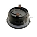 INN- EMPOTRABLE ARO METÁLICO FIJO PROFESIONAL NEGRO EXTERIOR IP65 BASE GU10