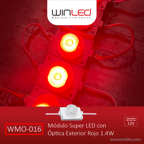 WIN- MÓDULO SÚPER LED CON ÓPTICA 1.4W ROJO