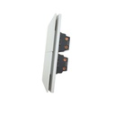 INN - PLACA LUXURY APAGADOR DE 2 INTERRUPTOR 3 VIAS COLOR BLANCO